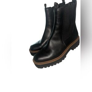 Sam Edelman Black Leather Combat Boots